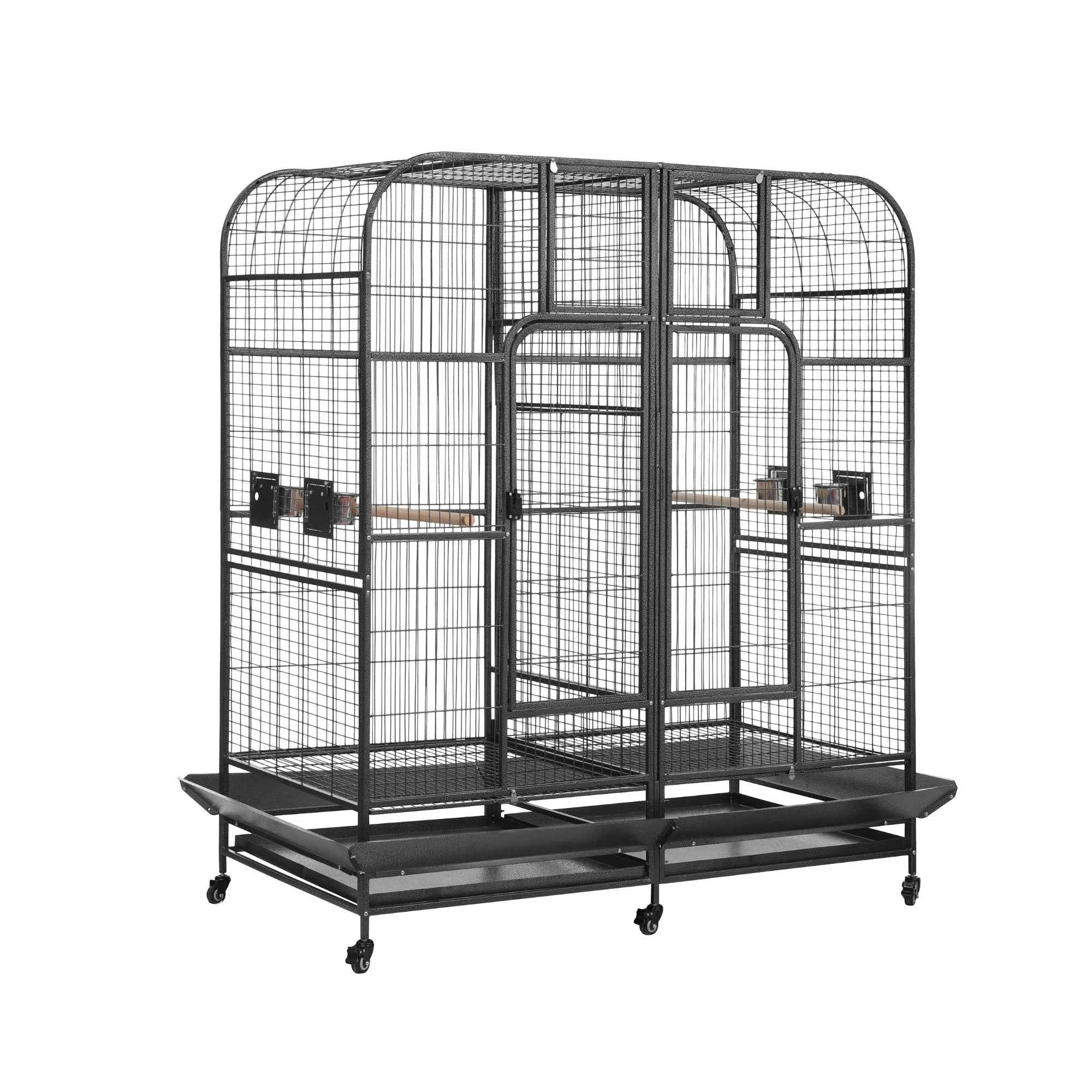 i.Pet Bird Cage Extra Large Aviary 185cm Pet Parrot Cage Castor Wheel Removable Divider