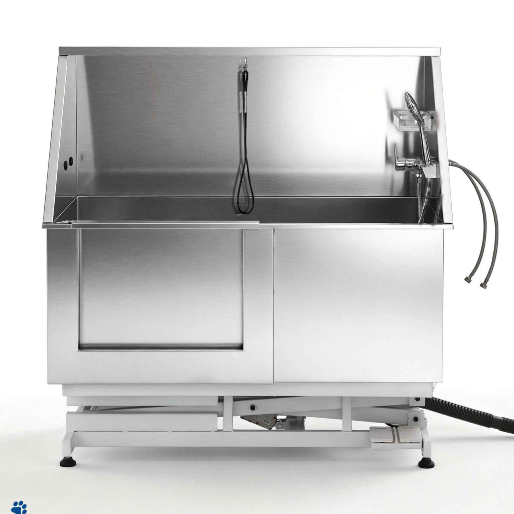 i.Pet Electric Pet Bath Tub Dog Grooming Stainless Steel Wash Station 127cm