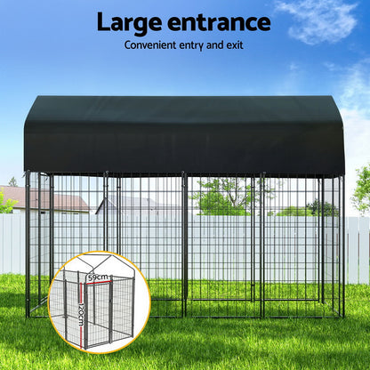 i.Pet Dog Kennel Extra Large House Outdoor Playpen Pet Puppy Metal Backyard