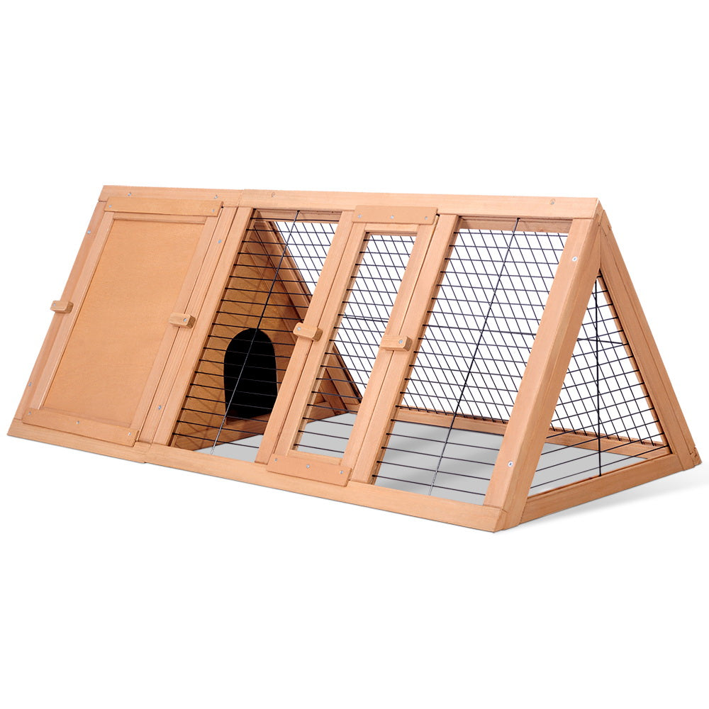 i.Pet Rabbit Hutch 119cm x 51cm x 44cm Chicken Coop Large Run Wooden Cage Outdoor