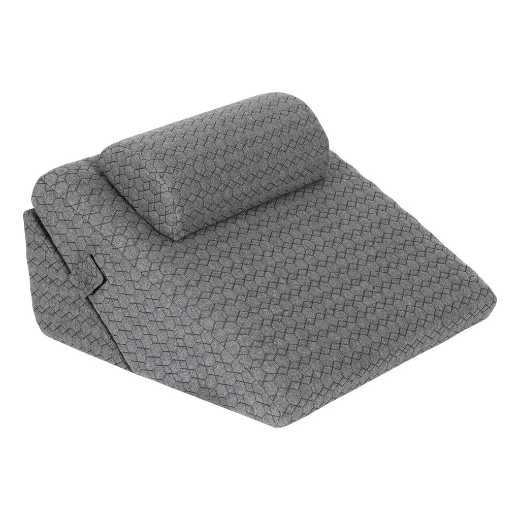 Giselle Bed Wedge Pillow for Headboard, Egg Gel Solves Night Sweats, Triangle Pillow for Reading & Sleeping, Adjustable Back & Neck Support, 30D Foam