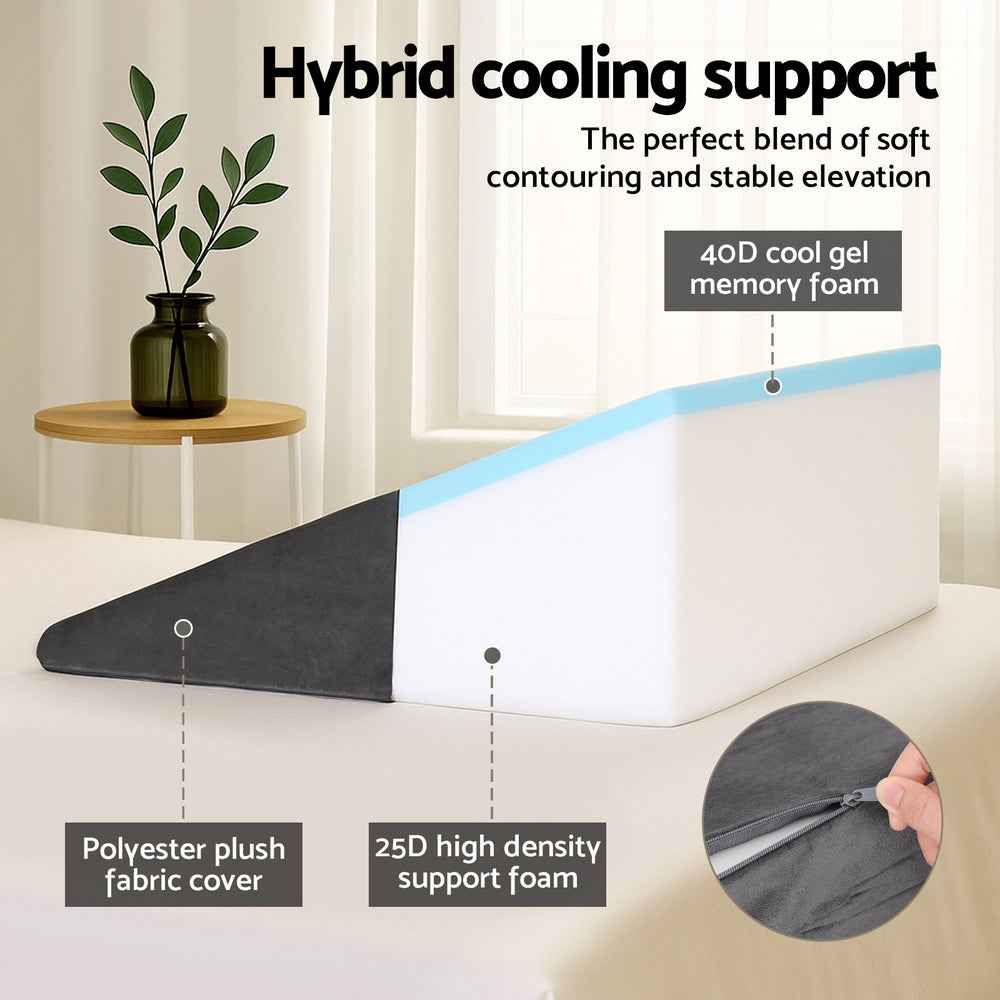 Giselle Bedding Wedge Pillow Grey