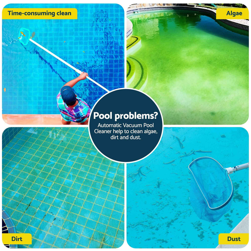 Aqua Buddy Vacuum Pool Cleaner Automatic Swimming Pool Floor Climb Wall Grey