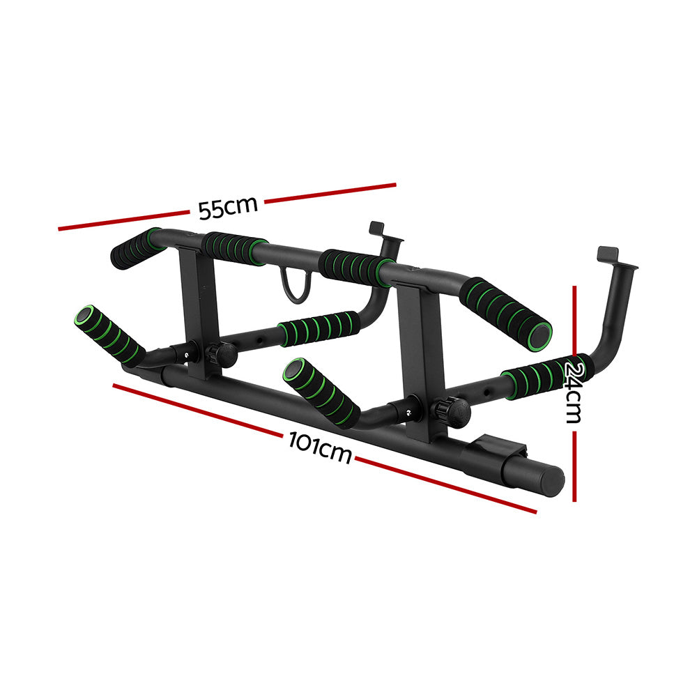 Multi-Grip Pull Up Bar Doorway Chin Up Horizontal Bar Home Gym Workout 101cm Length - YDS.com.au