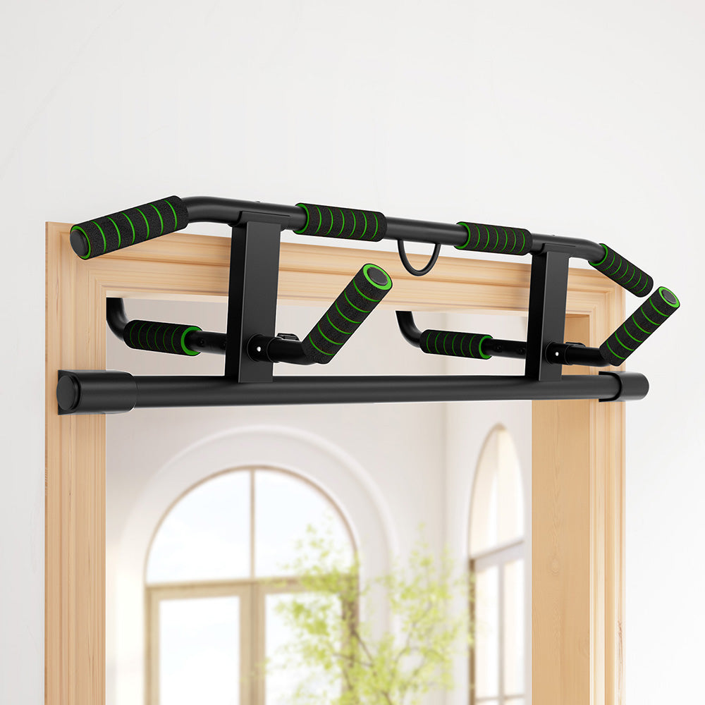 Multi-Grip Pull Up Bar Doorway Chin Up Horizontal Bar Home Gym Workout 101cm Length - YDS.com.au