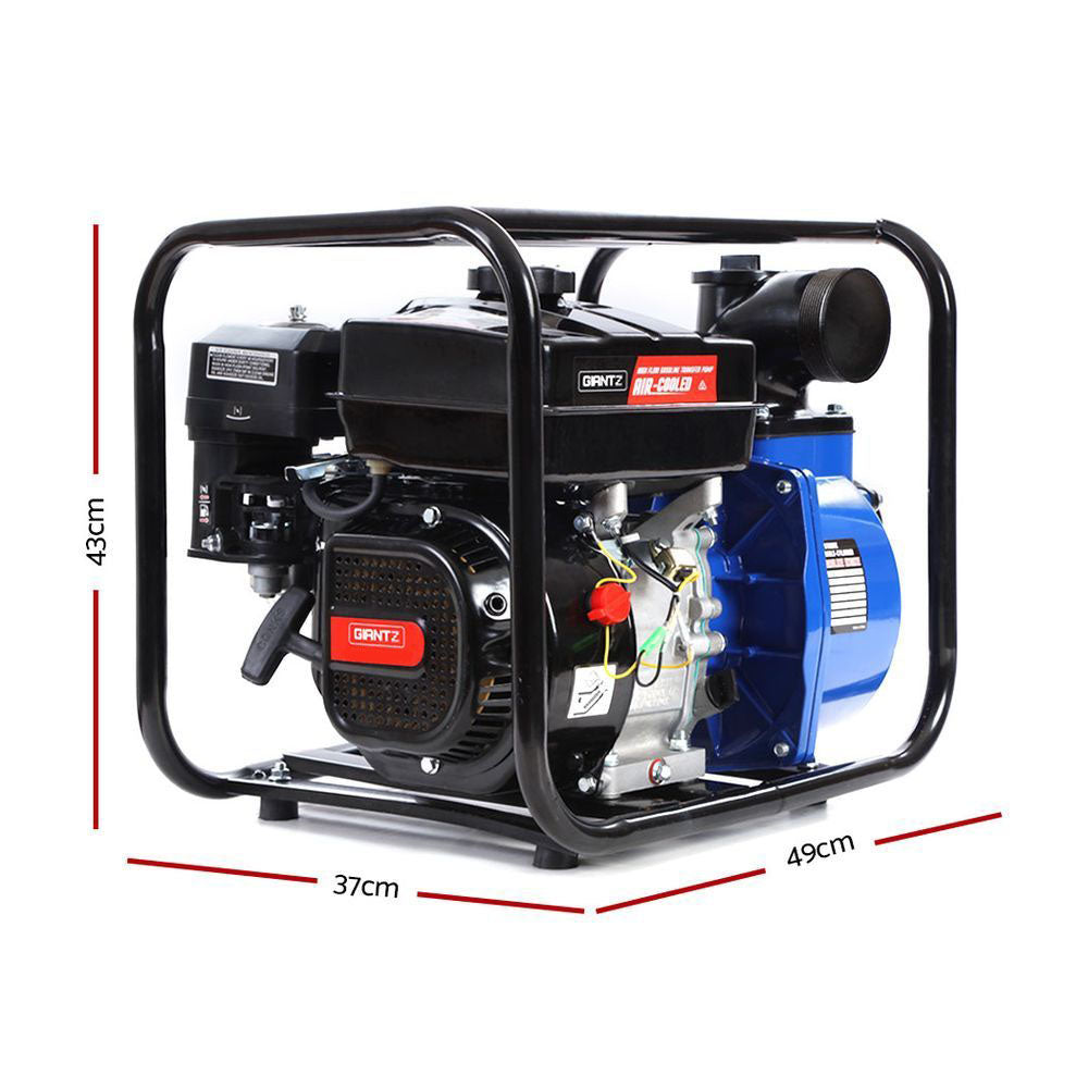 Giantz 8HP 3 英寸汽油水泵花园灌溉转移蓝色