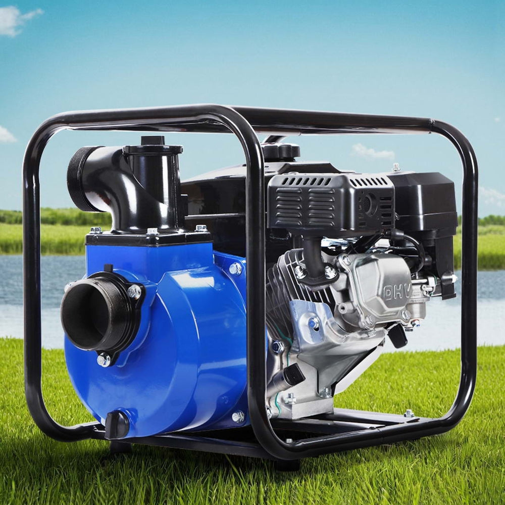 Giantz 8HP 3 英寸汽油水泵花园灌溉转移蓝色