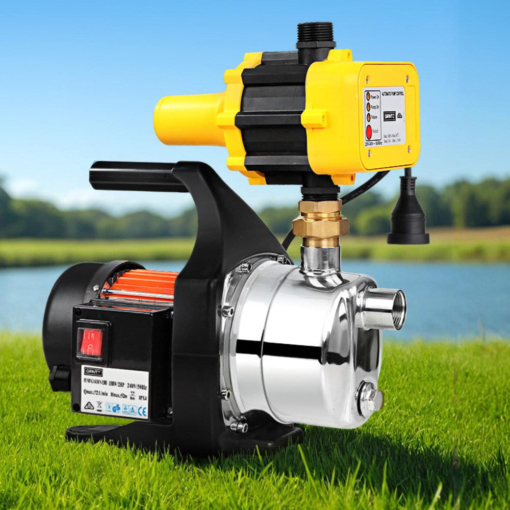 Bomba de agua de jardín de alta presión Giantz de 1500 W con controlador automático