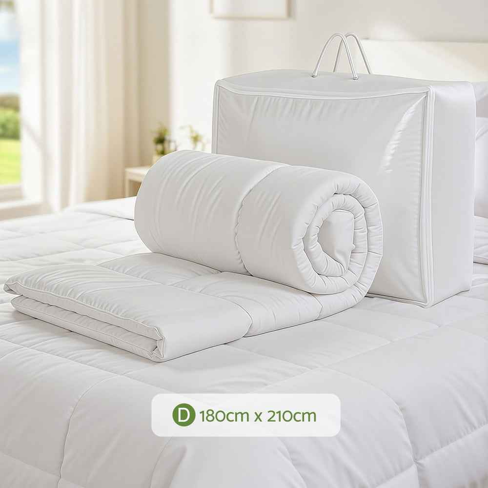 Giselle Bedding 200GSM Bamboo Quilt Summer Quilts All Season Doona Duvet Lightweight Double