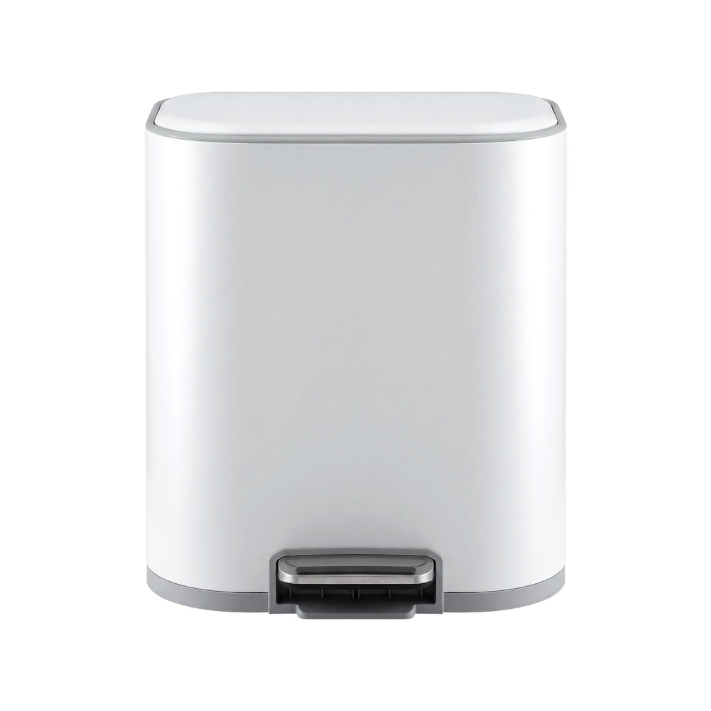 Cefito 20L Trash Bin Steel Pedal Bins Soft Close Kitchen Rubbish Waste Can White