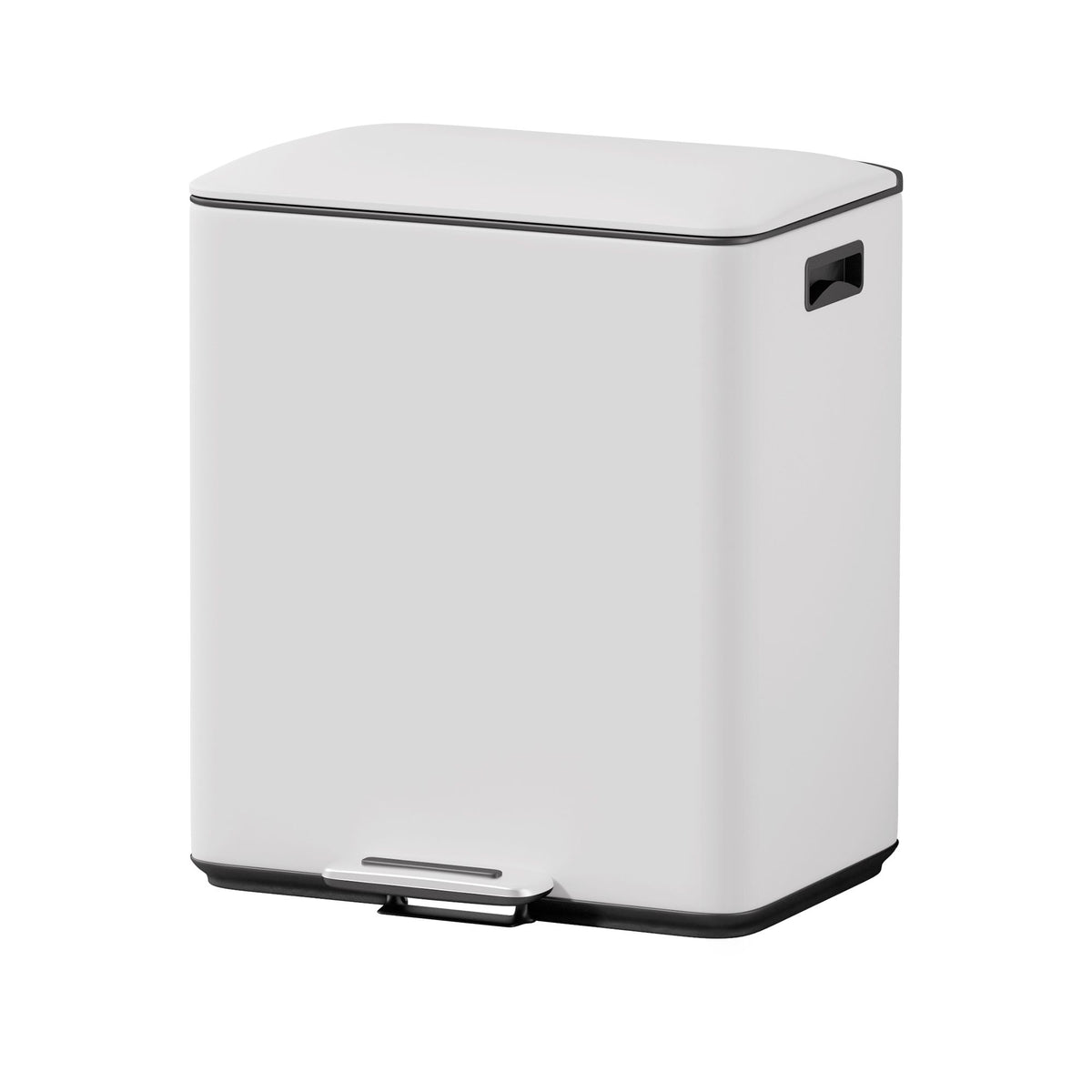 Cefito Pedal Bins Rubbish Bin Dual Compartment Waste Recycle Dustbins 40L White