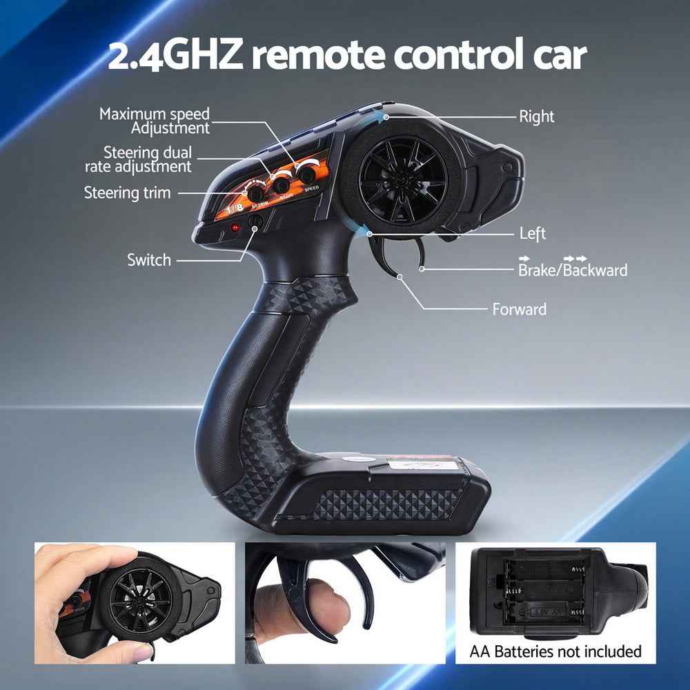 Keezi Kids Remote Control Car Off-Road Truck with Lights Electric Vehicle Toys