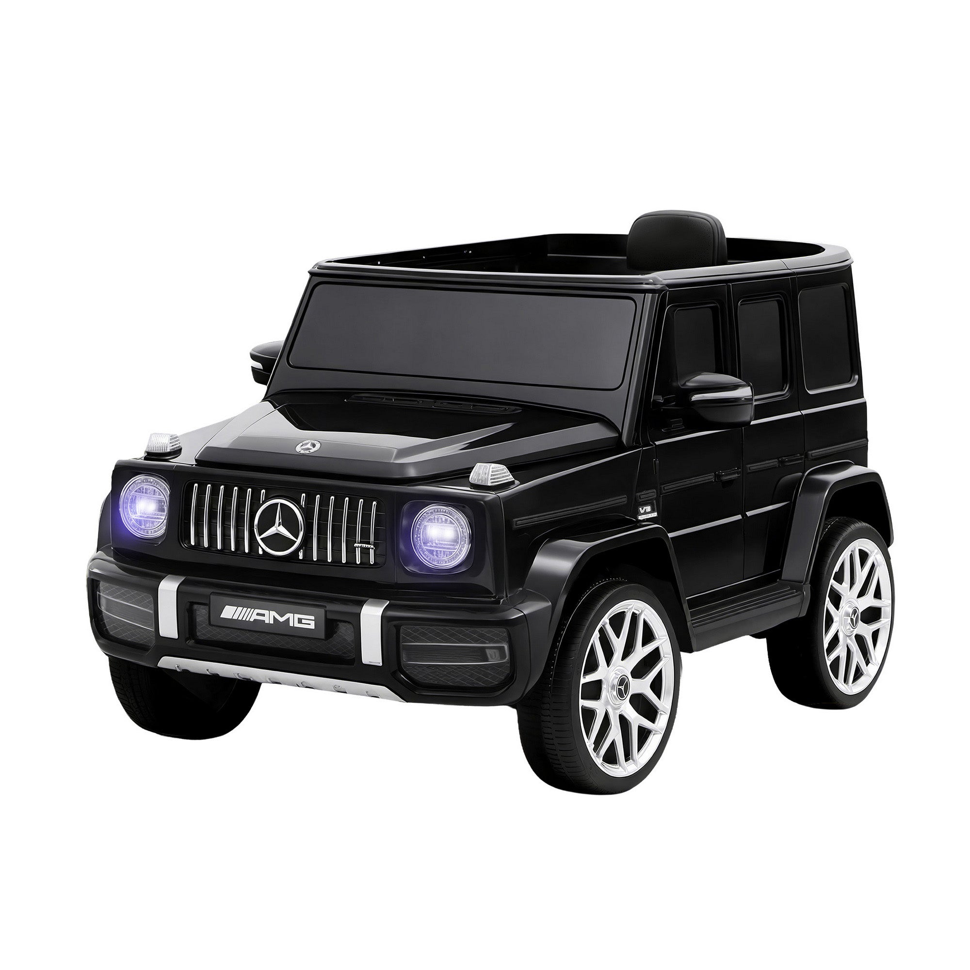 Coche eléctrico para niños Mercedes-Benz AMG G63 con licencia, 12 V, color negro