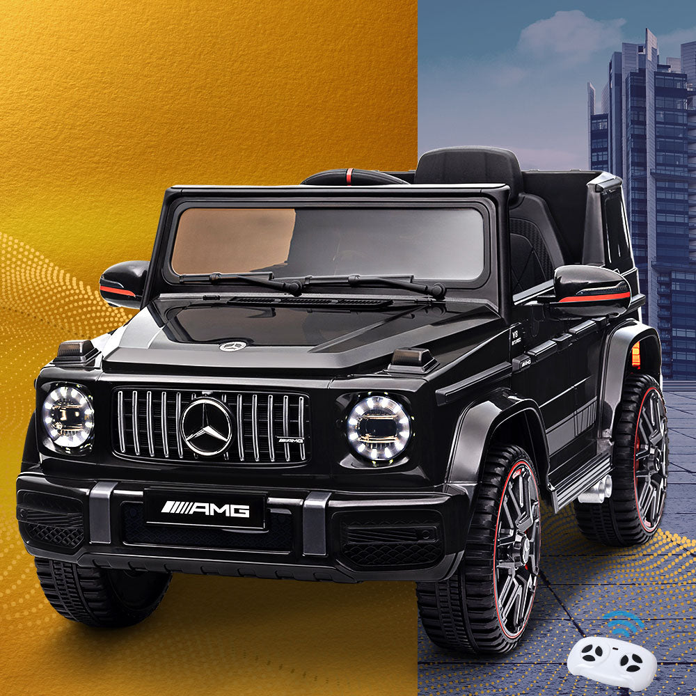 Coche eléctrico para niños Mercedes-Benz AMG G63 con licencia, coche de juguete con mando a distancia, color negro