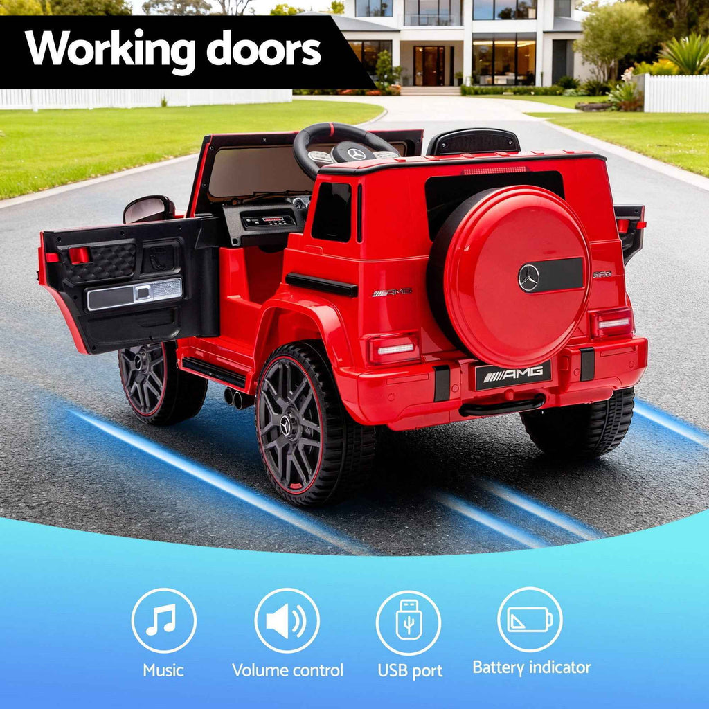 Kids Electric Ride On Car G63 Toy Cars Remote Control Red
