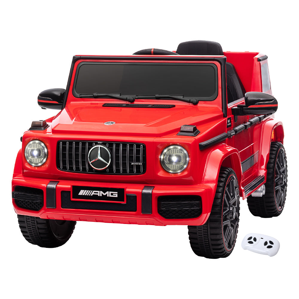 Coche eléctrico para niños Mercedes-Benz AMG G63 con licencia, coche de juguete con mando a distancia, color rojo