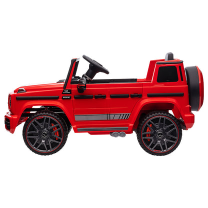 Coche eléctrico para niños Mercedes-Benz AMG G63 con licencia, coche de juguete con mando a distancia, color rojo