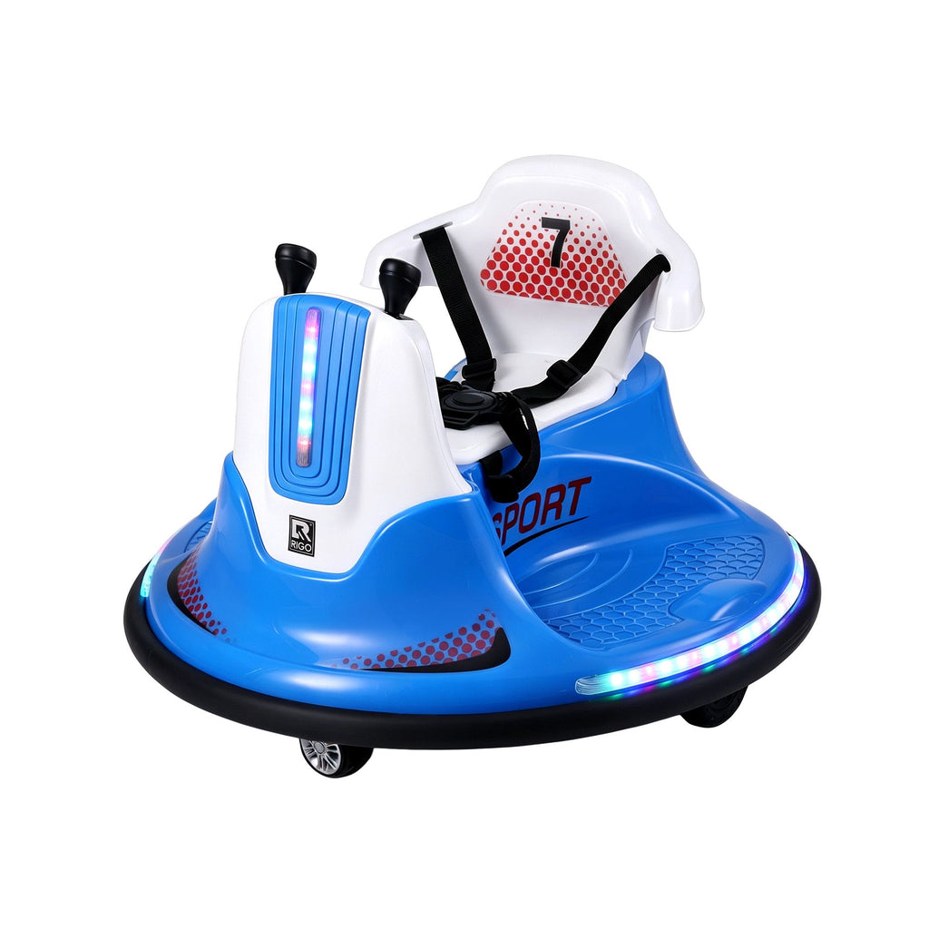Rigo Ride on Cars Kids Bumper 12V Ride on Toy Toddler Remote Control Blue