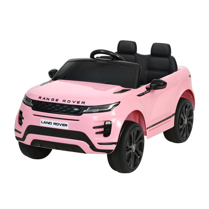 Coche eléctrico para niños con licencia Land Rover, coche de juguete con mando a distancia, batería de 12 V, color rosa