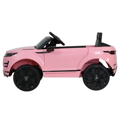 Coche eléctrico para niños con licencia Land Rover, coche de juguete con mando a distancia, batería de 12 V, color rosa