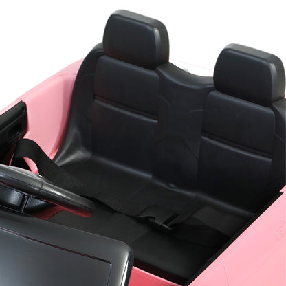 Coche eléctrico para niños con licencia Land Rover, coche de juguete con mando a distancia, batería de 12 V, color rosa