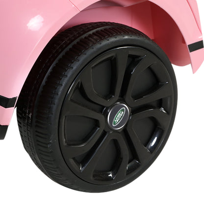 Coche eléctrico para niños con licencia Land Rover, coche de juguete con mando a distancia, batería de 12 V, color rosa