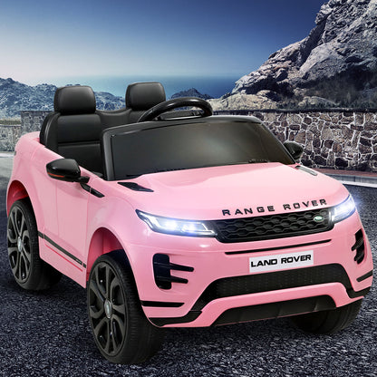 Coche eléctrico para niños con licencia Land Rover, coche de juguete con mando a distancia, batería de 12 V, color rosa