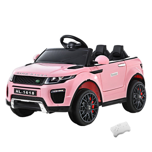 Coche eléctrico para niños Rigo Kids inspirado en el Range Rover, con mando a distancia, 12 V, color rosa