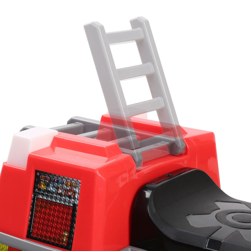 Coche eléctrico para niños Rigo Kids, camión de bomberos, coches de juguete de 6 V, color rojo