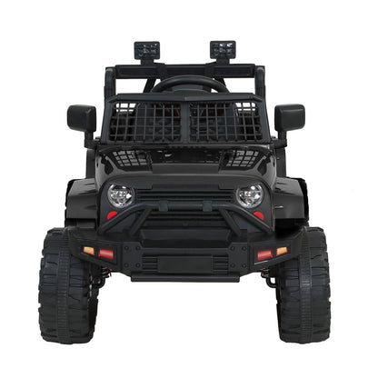 Rigo Kids - Coche eléctrico para niños, Jeep, juguete con mando a distancia, 12 V, color negro