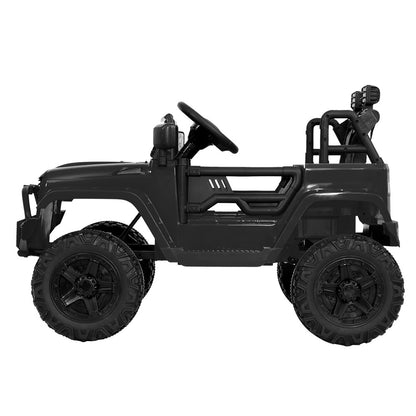 Rigo Kids - Coche eléctrico para niños, Jeep, juguete con mando a distancia, 12 V, color negro