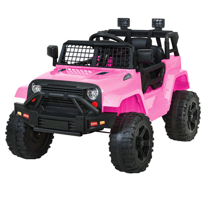 Rigo Kids - Coche eléctrico para niños, Jeep, juguete con mando a distancia, 12 V, color rosa