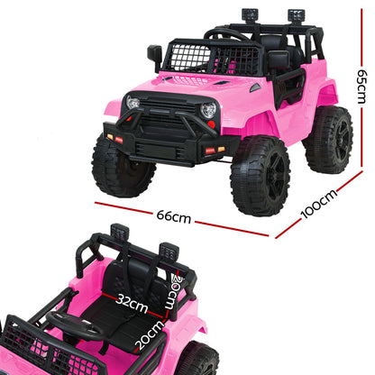 Rigo Kids - Coche eléctrico para niños, Jeep, juguete con mando a distancia, 12 V, color rosa