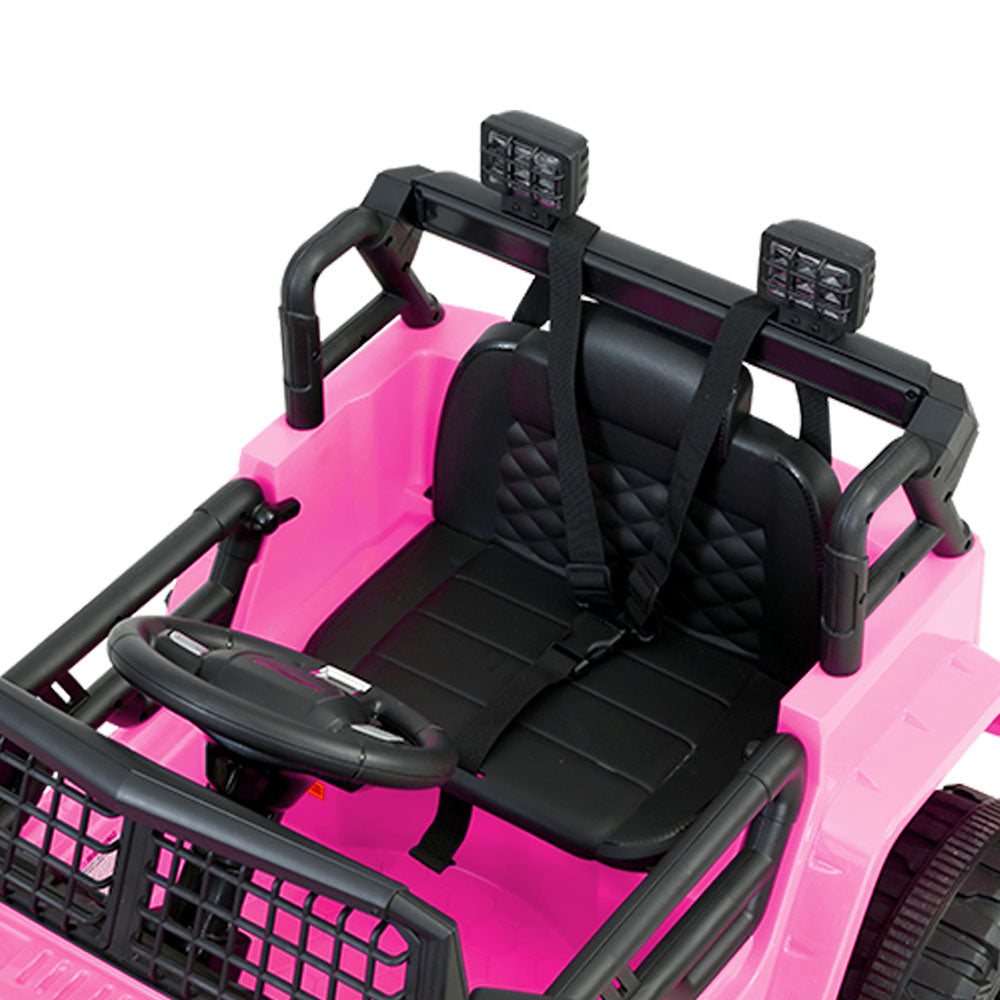 Rigo Kids - Coche eléctrico para niños, Jeep, juguete con mando a distancia, 12 V, color rosa