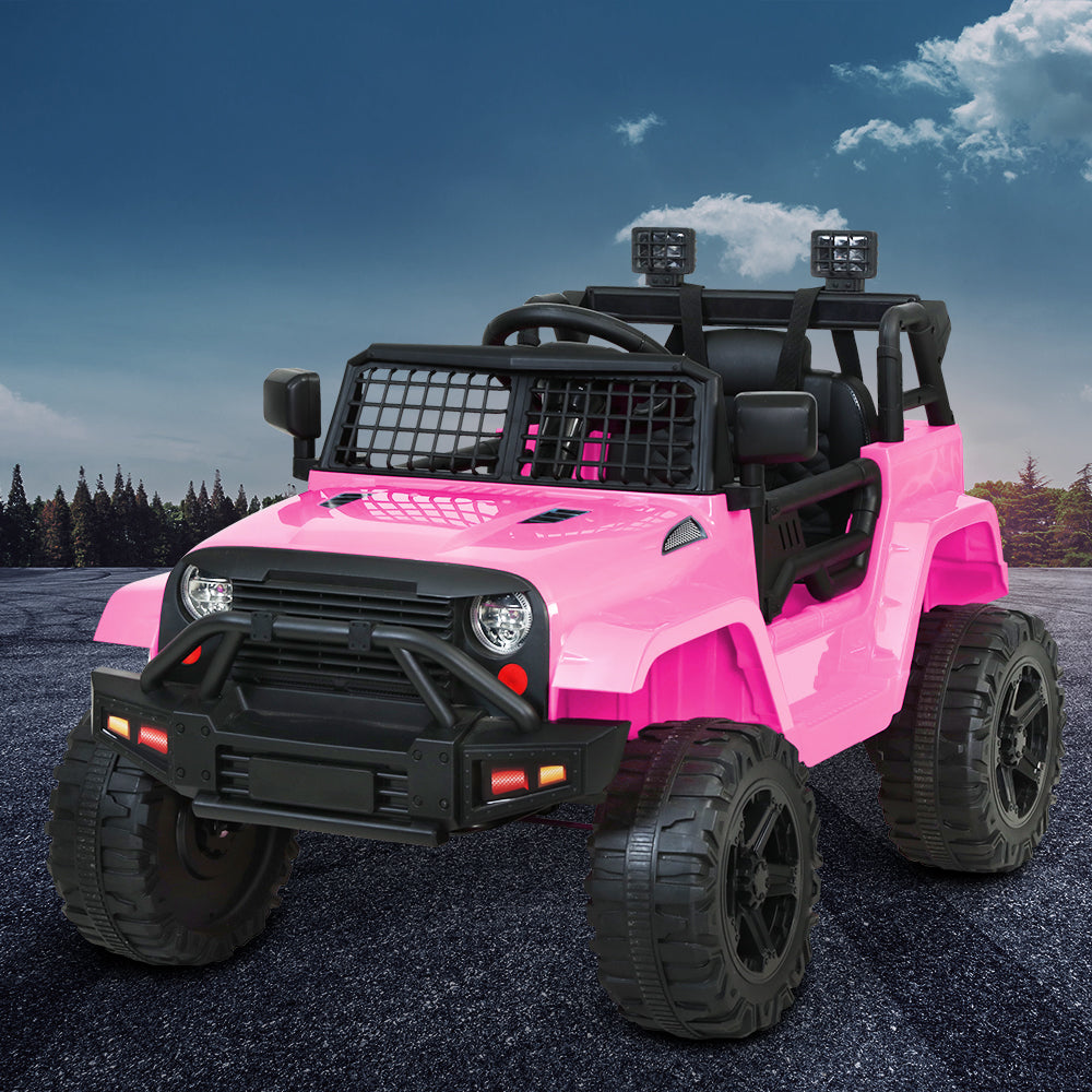 Rigo Kids - Coche eléctrico para niños, Jeep, juguete con mando a distancia, 12 V, color rosa