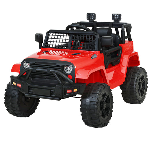 Rigo Kids - Coche eléctrico para niños, Jeep, juguete con mando a distancia, 12 V, color rojo