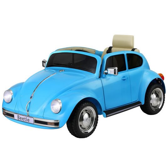 Kids Ride On Car Licensed Volkswagen Beetle Electric Toys Horn Remote 6V Blue