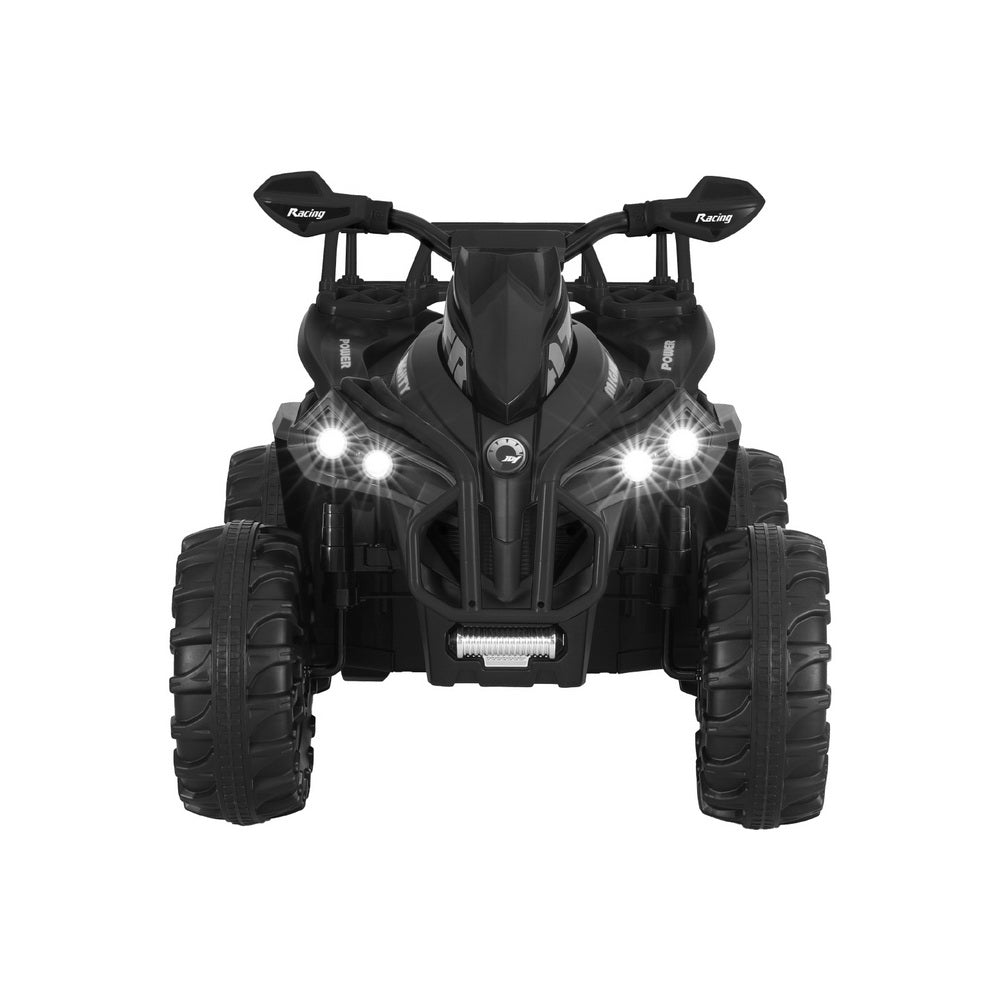 Rigo Kids Ride On Car ATV Quad Moto Rack de almacenamiento Juguetes eléctricos 12V Negro