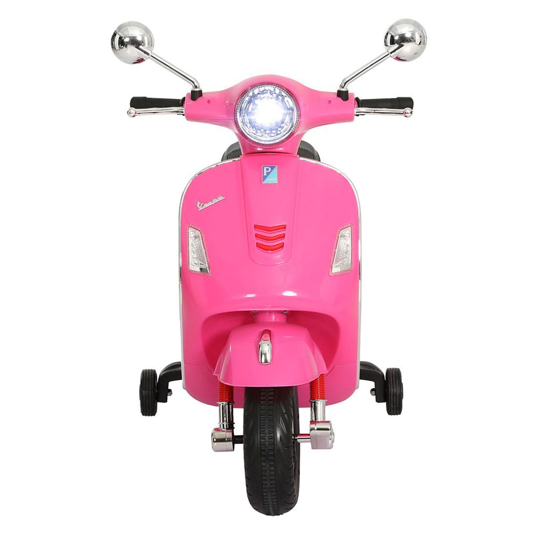 Coche para niños, motocicleta, scooter con licencia VESPA, juguetes eléctricos, color rosa