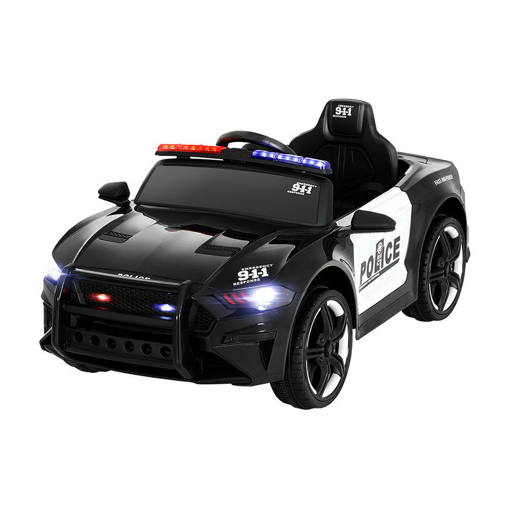 Rigo Kids Ride On Car - Patrulla eléctrica de policía, juguetes a batería de 12 V, color negro