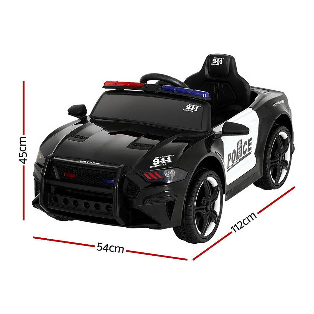 Rigo Kids Ride On Car - Patrulla eléctrica de policía, juguetes a batería de 12 V, color negro