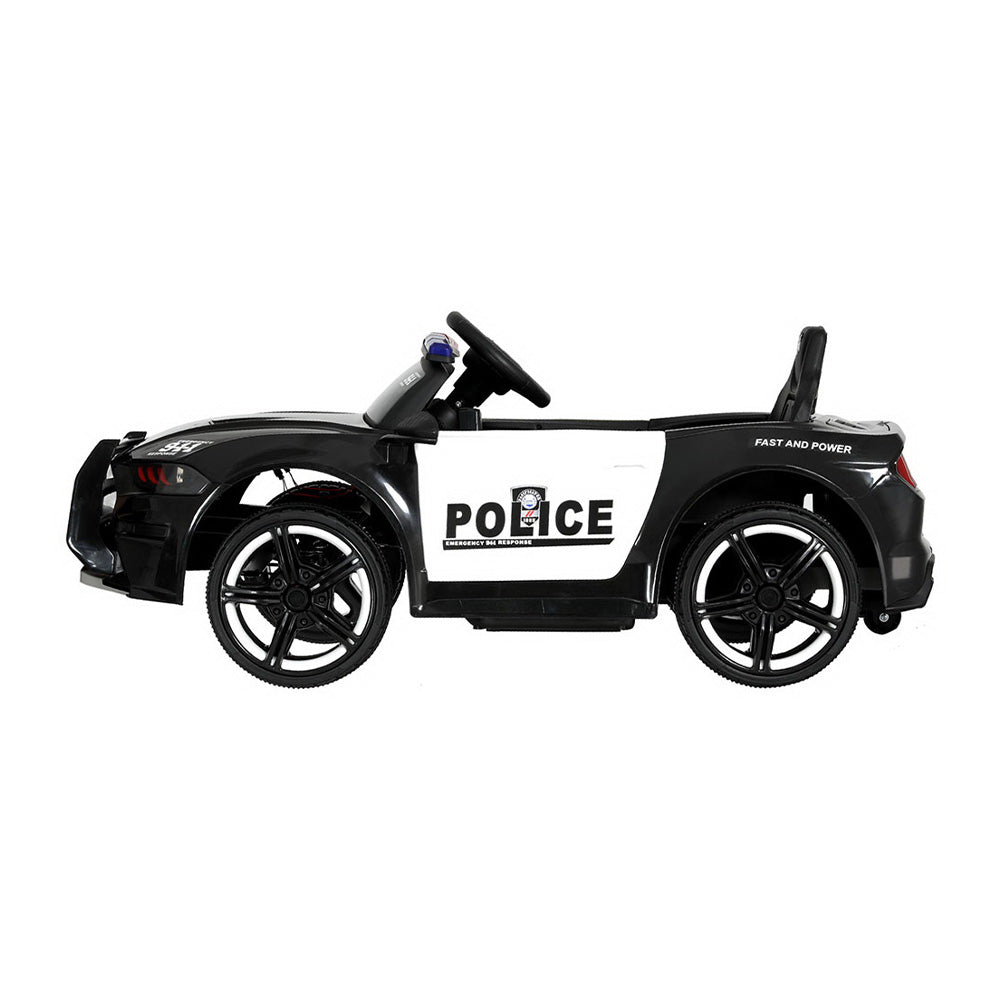 Rigo Kids Ride On Car - Patrulla eléctrica de policía, juguetes a batería de 12 V, color negro