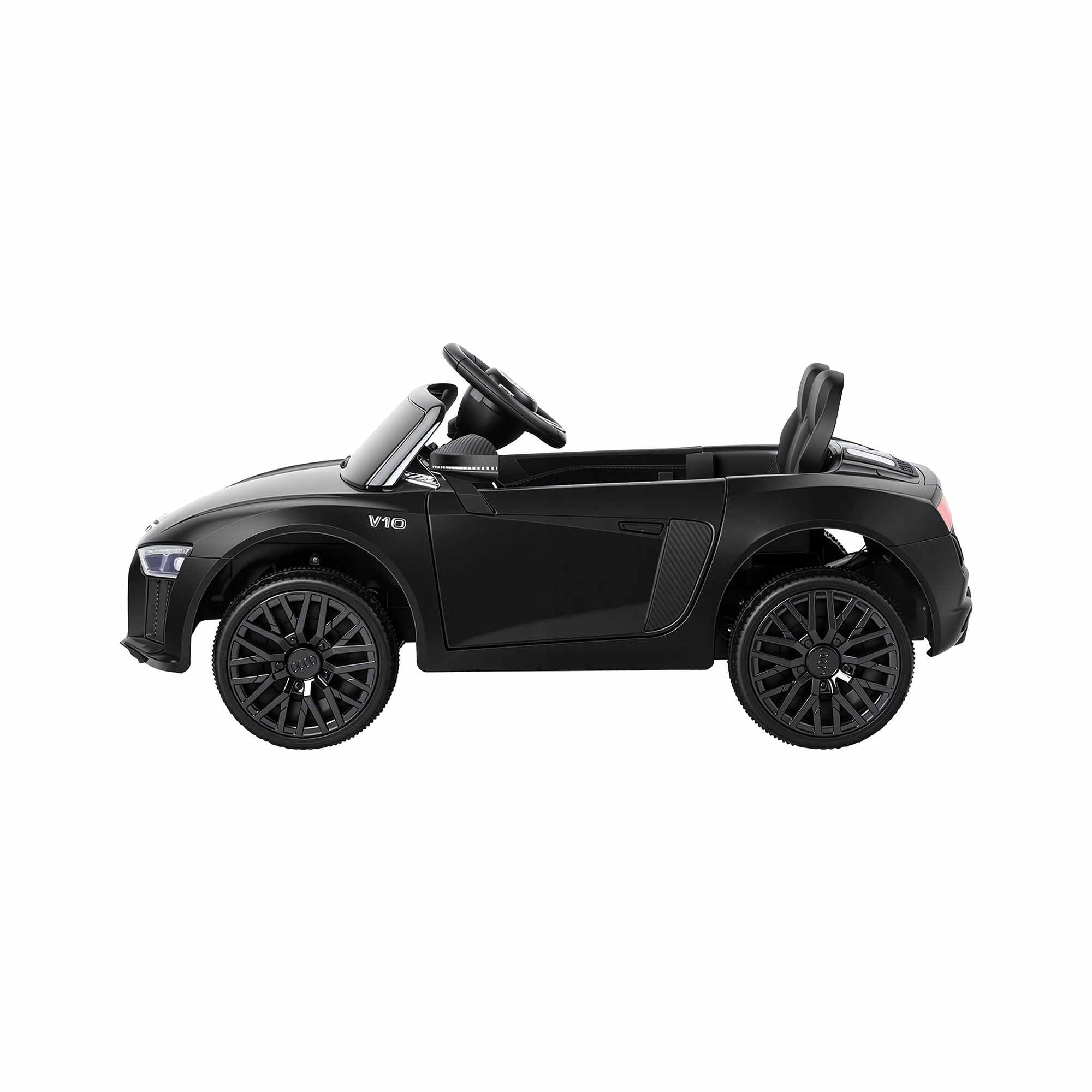 Coche de juguete eléctrico deportivo con licencia Audi R8 para niños en color negro