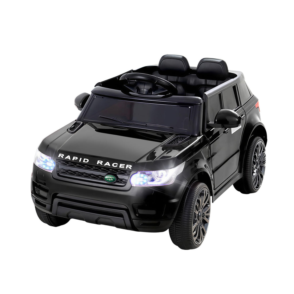 Coche eléctrico todoterreno Rigo Kids inspirado en el Range Rover con mando a distancia de 12 V, color negro