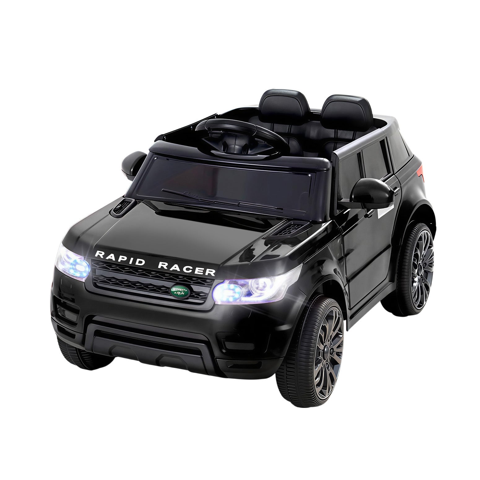 Coche eléctrico todoterreno Rigo Kids inspirado en el Range Rover con mando a distancia de 12 V, color negro