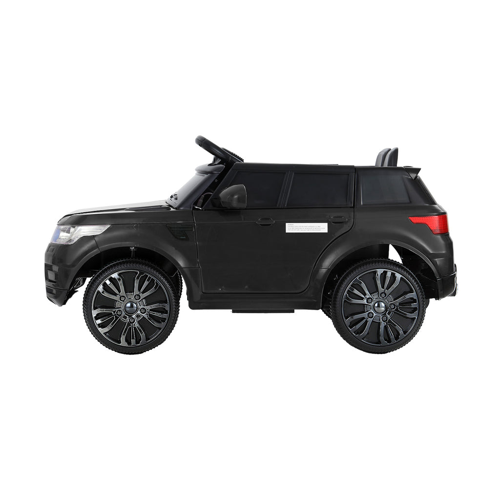 Coche eléctrico todoterreno Rigo Kids inspirado en el Range Rover con mando a distancia de 12 V, color negro