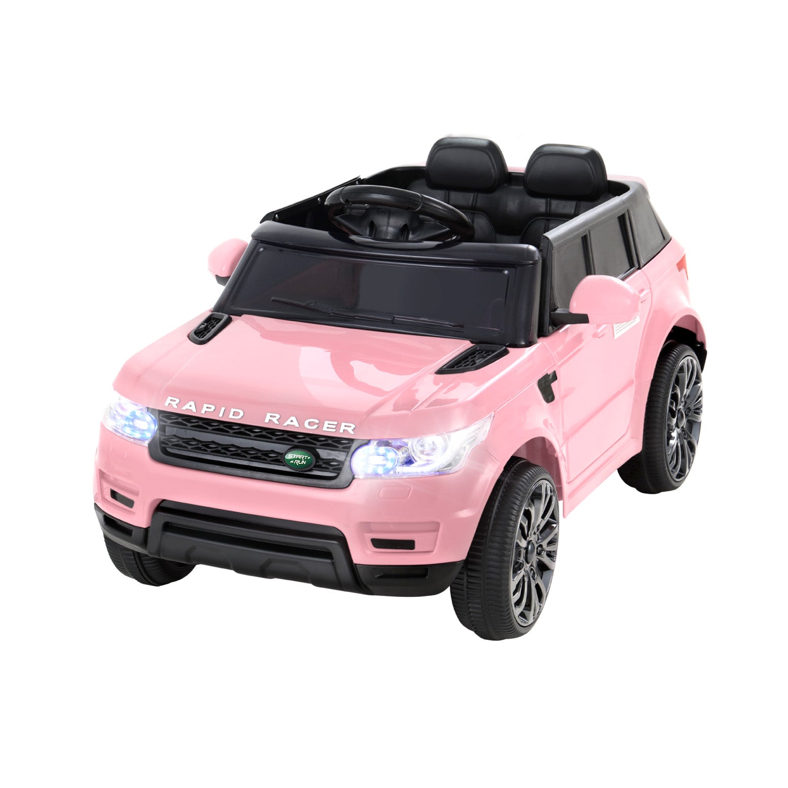 Coche eléctrico todoterreno Rigo Kids inspirado en el Range Rover con mando a distancia de 12 V, color rosa
