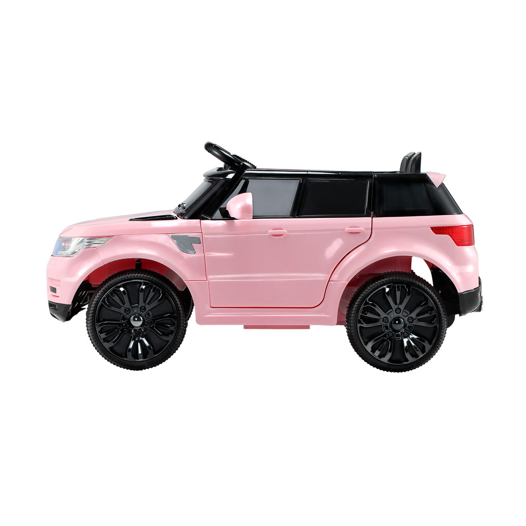 Coche eléctrico todoterreno Rigo Kids inspirado en el Range Rover con mando a distancia de 12 V, color rosa