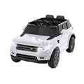 Coche eléctrico todoterreno Rigo Kids inspirado en el Range Rover con mando a distancia de 12 V, color blanco