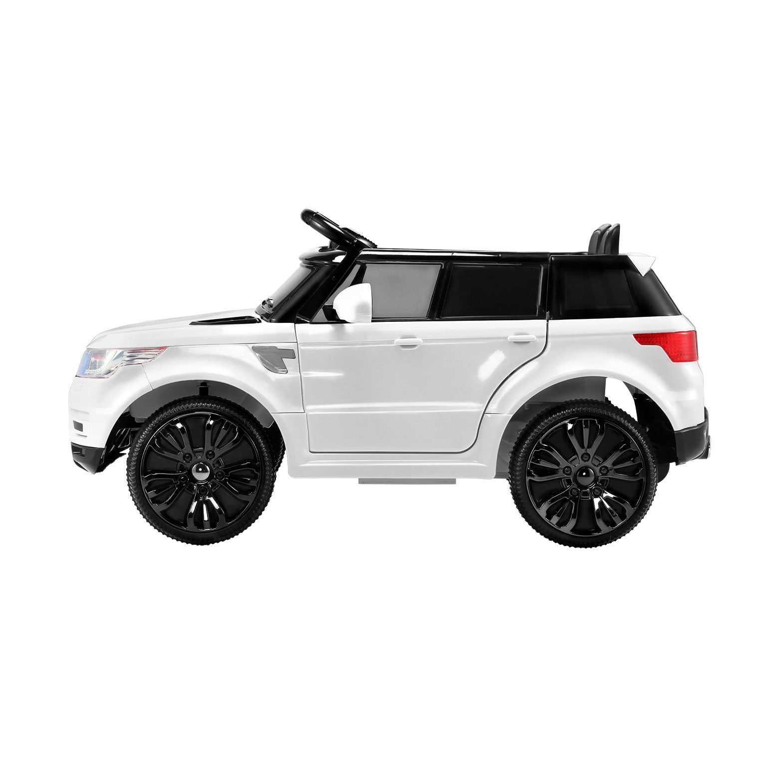 Coche eléctrico todoterreno Rigo Kids inspirado en el Range Rover con mando a distancia de 12 V, color blanco